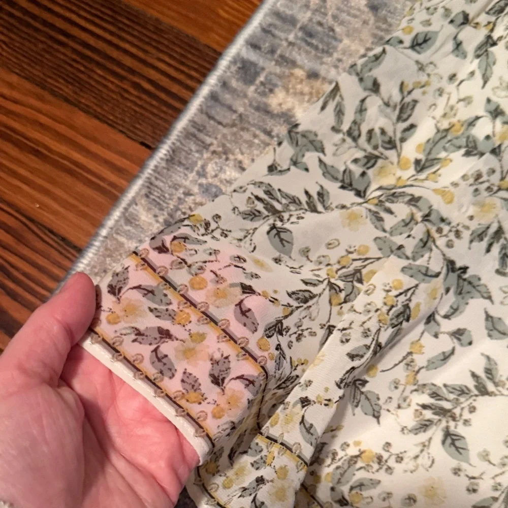 Smocked Waist Floral Skirt